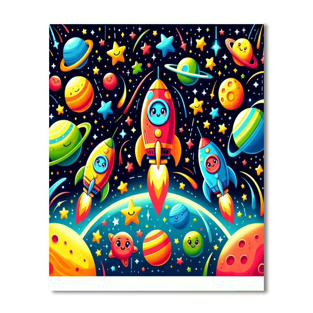 Racing Rocket Rascals Paint By Numbers