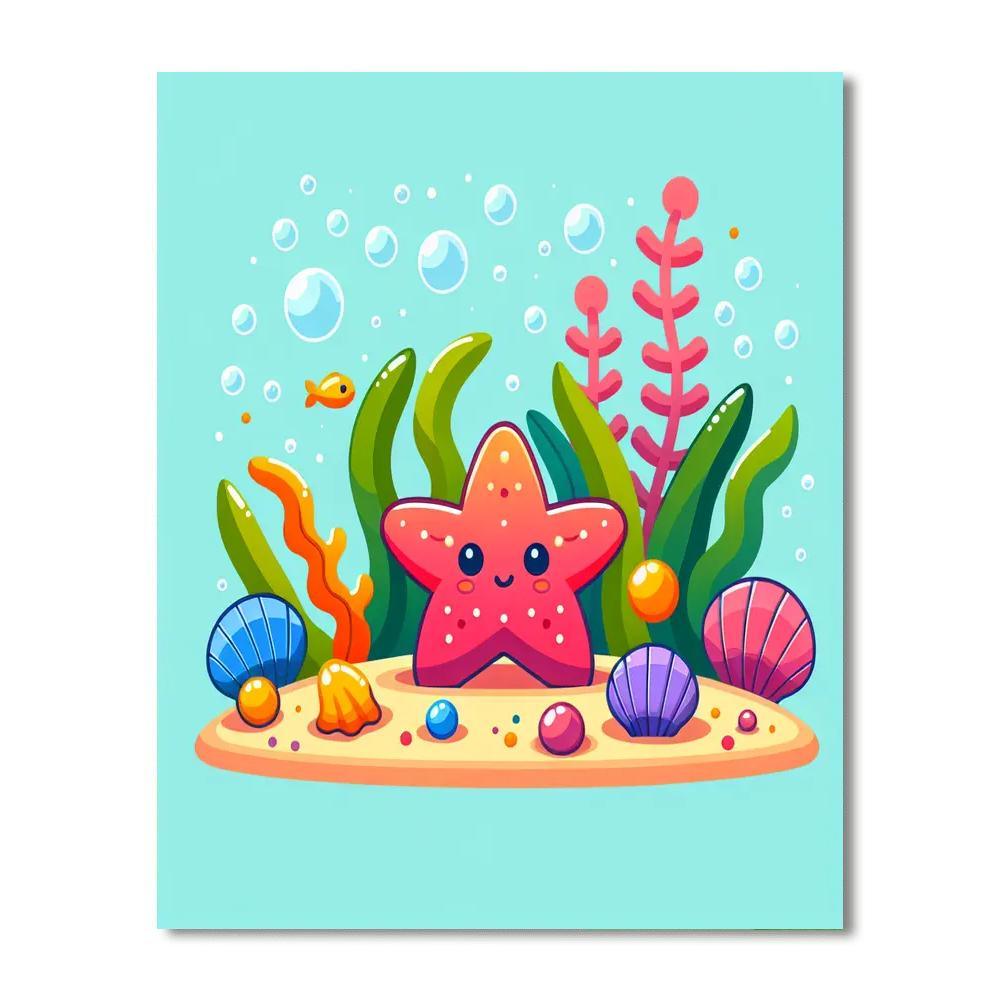 Curious Starfish DIY Paint By Numbers