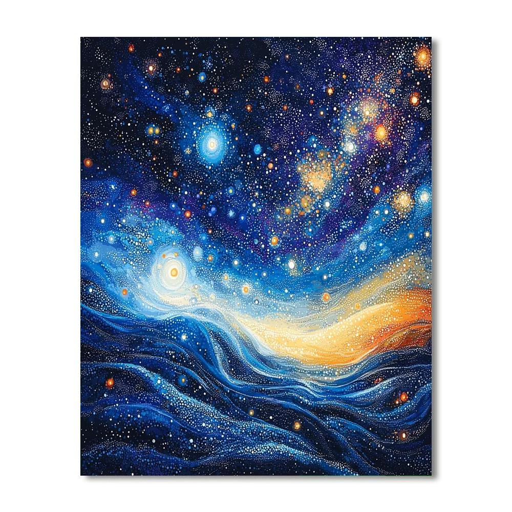 Georges Seurat Inspired Cosmic Dreams In Color  Painting Number Kit