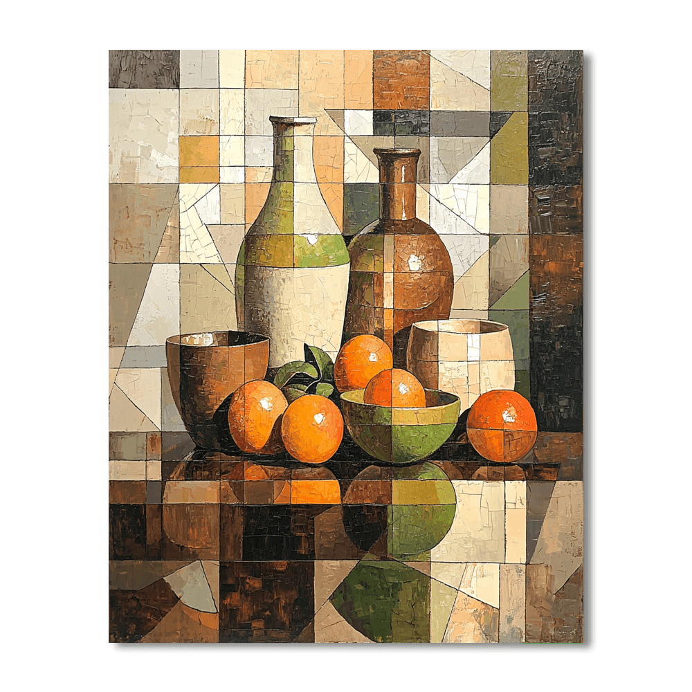 Georges Braque Inspired Cubist Feast  Paint By Numbers