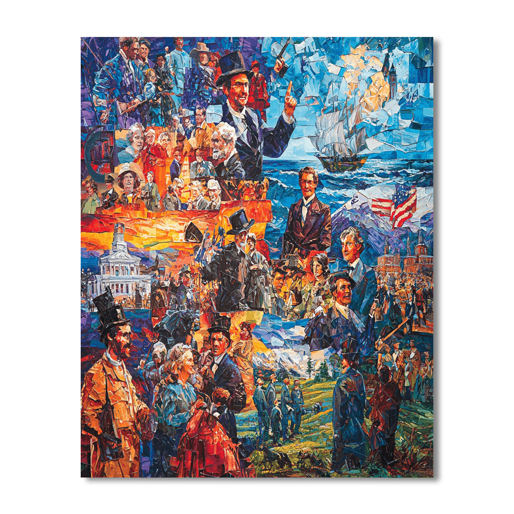 Rockwell Inspired Time Travel Moments  DIY Paint By Numbers