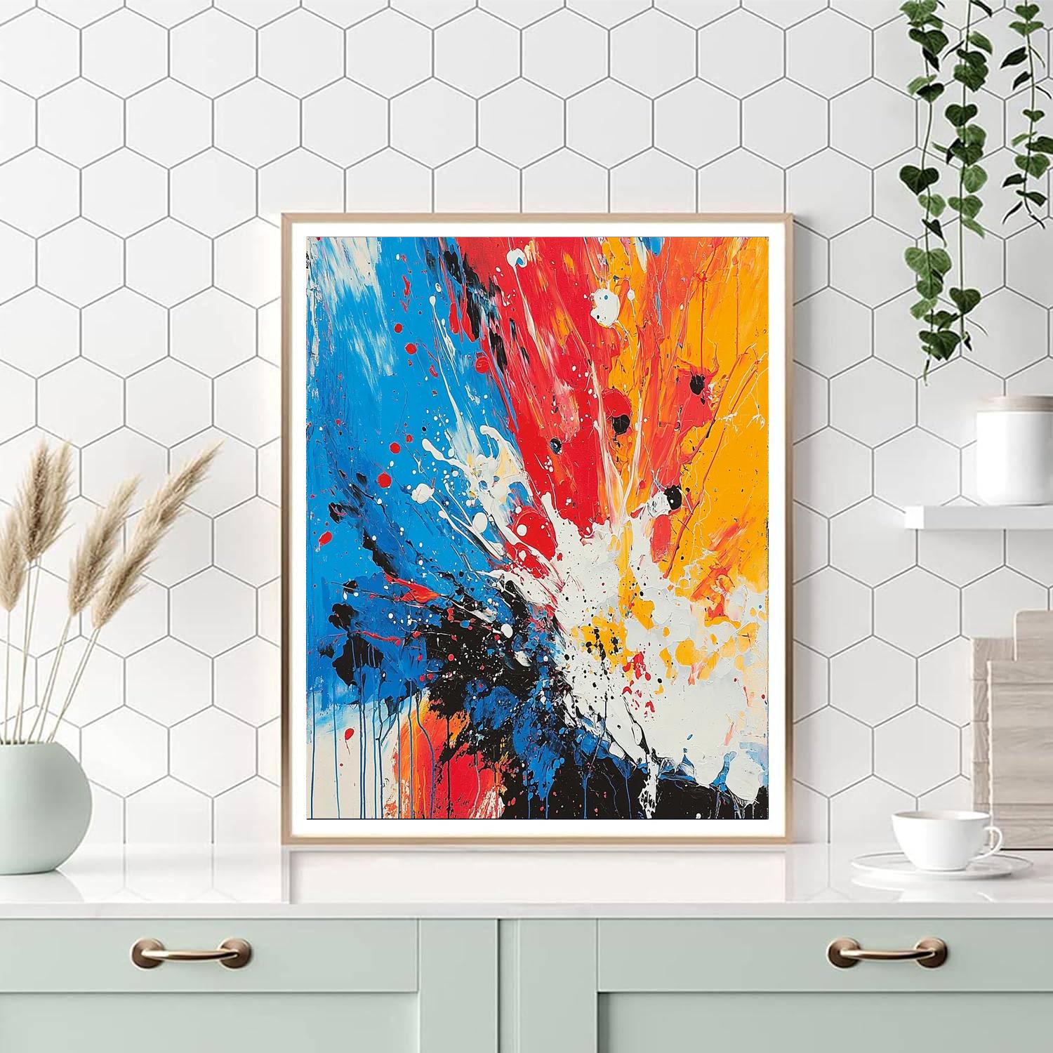 Jackson Pollock Inspired Abstract Sound Waves  Paint By Number