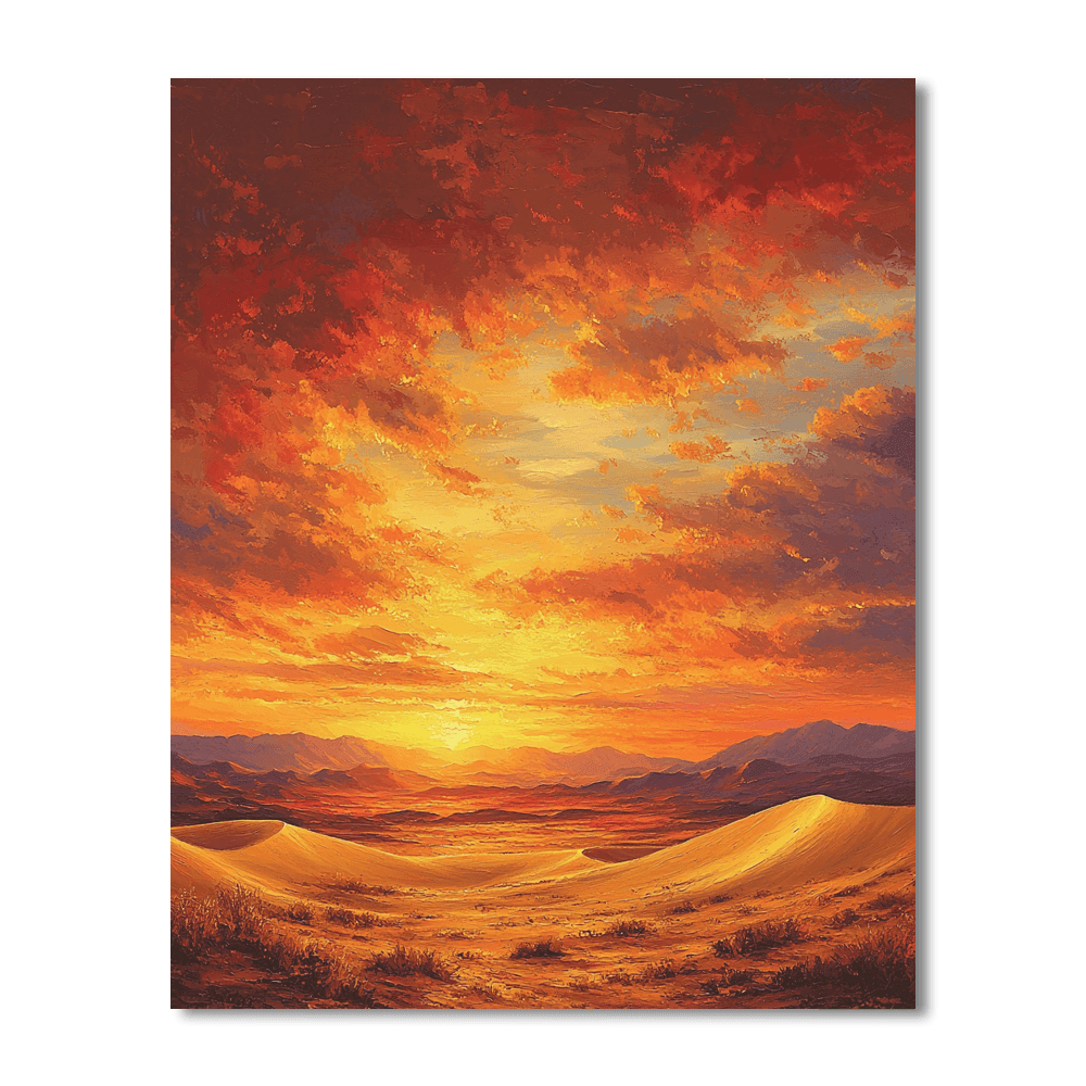 Frederic Edwin Church Inspired Majestic Desert Landscape  Paint By Numbers Kits
