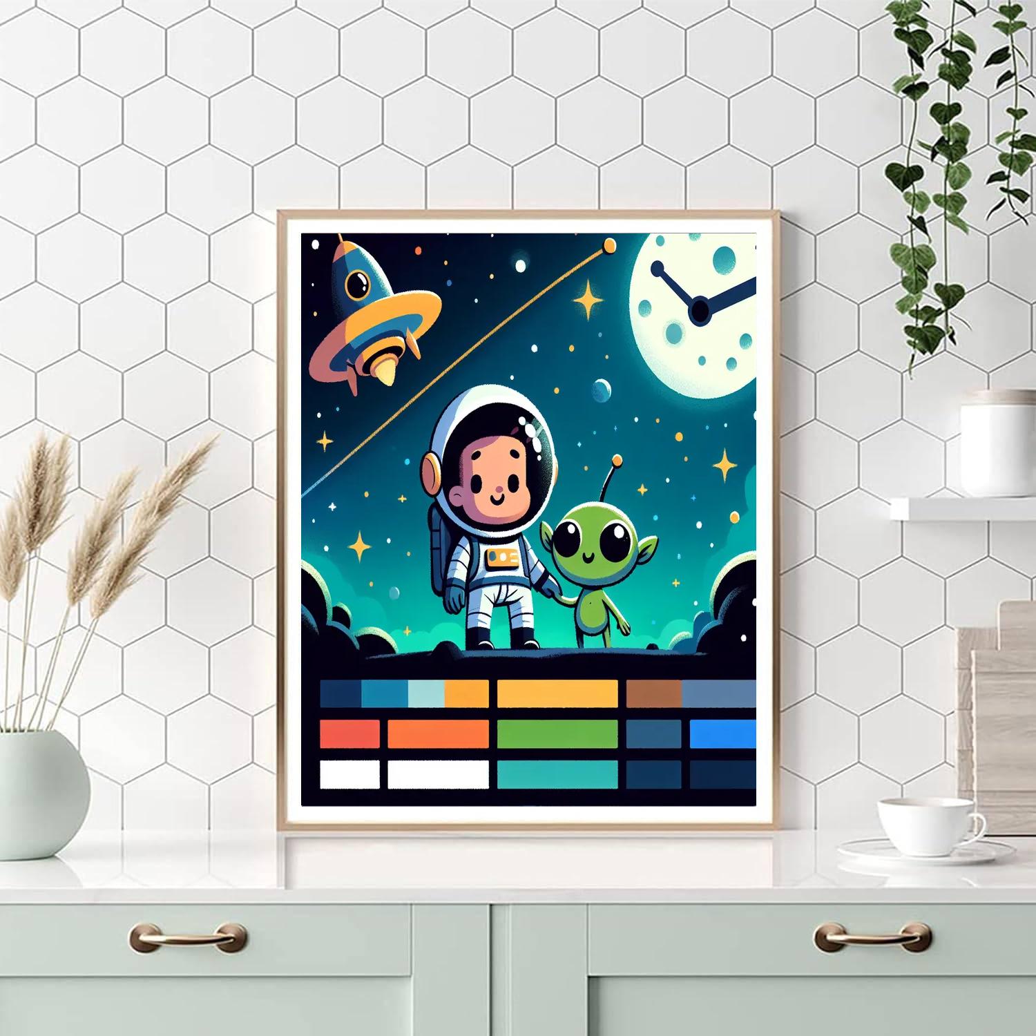 Space Mission Rescue Painting Number Kit