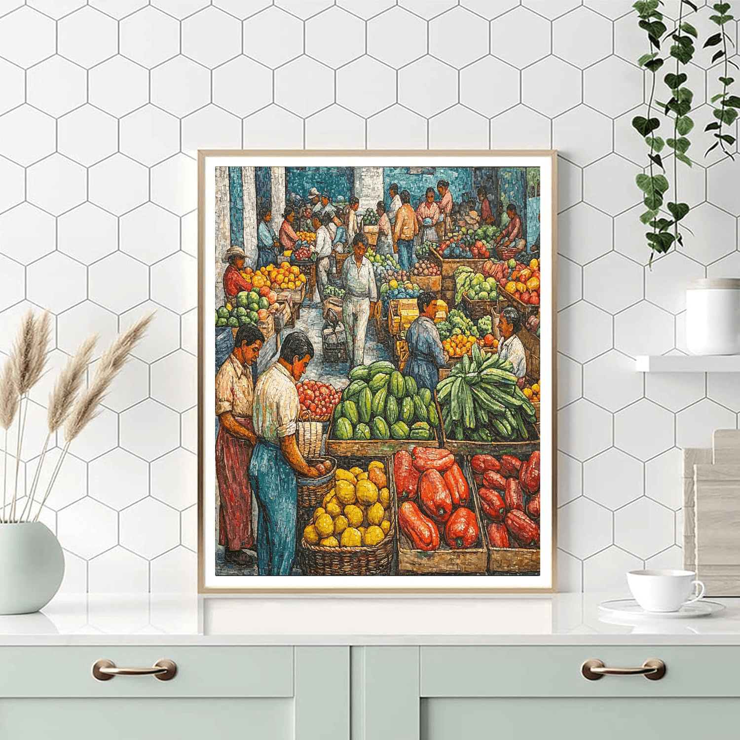 Diego Rivera Inspired Vibrant Marketplaces  Paint By Numbers