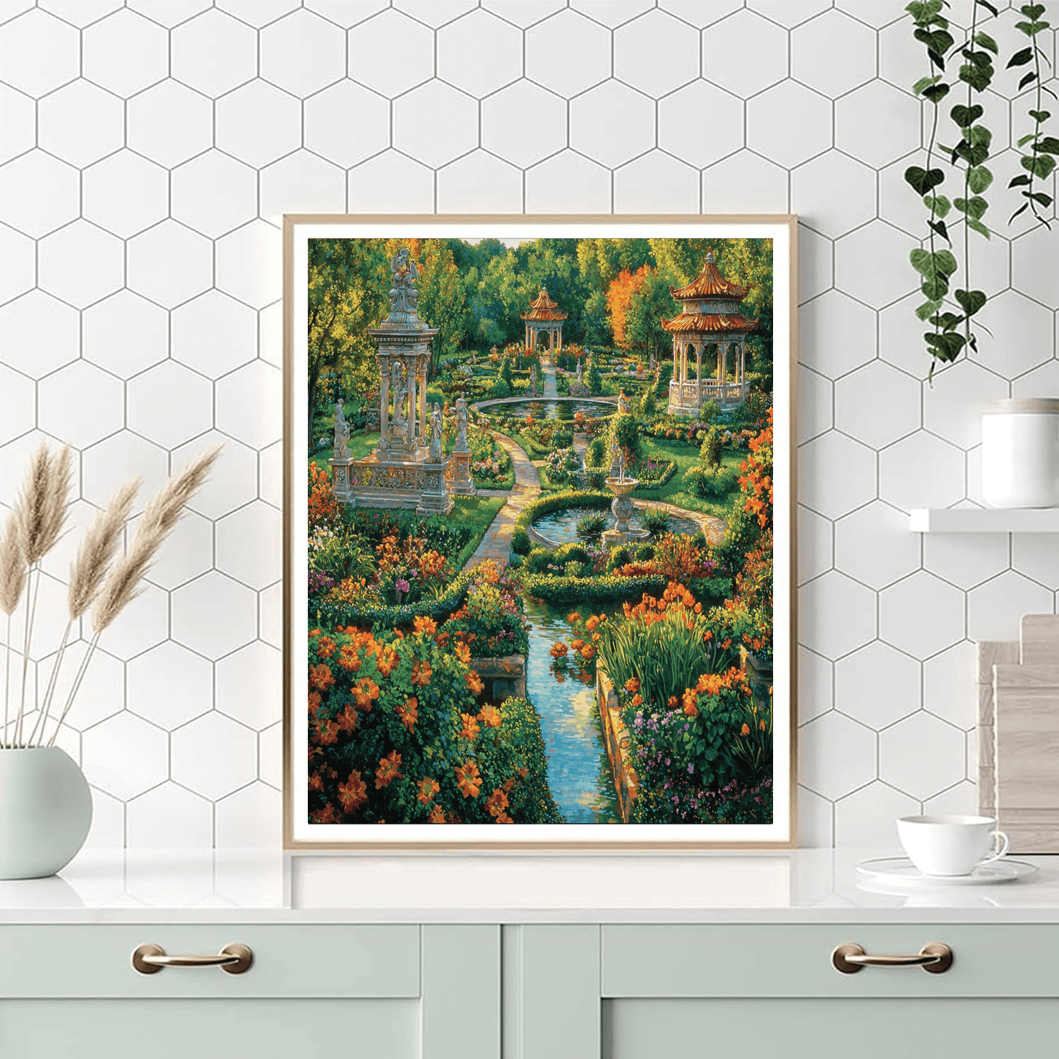 Hamilton Gardens - Hamilton, New Zealand Painting Number Kit