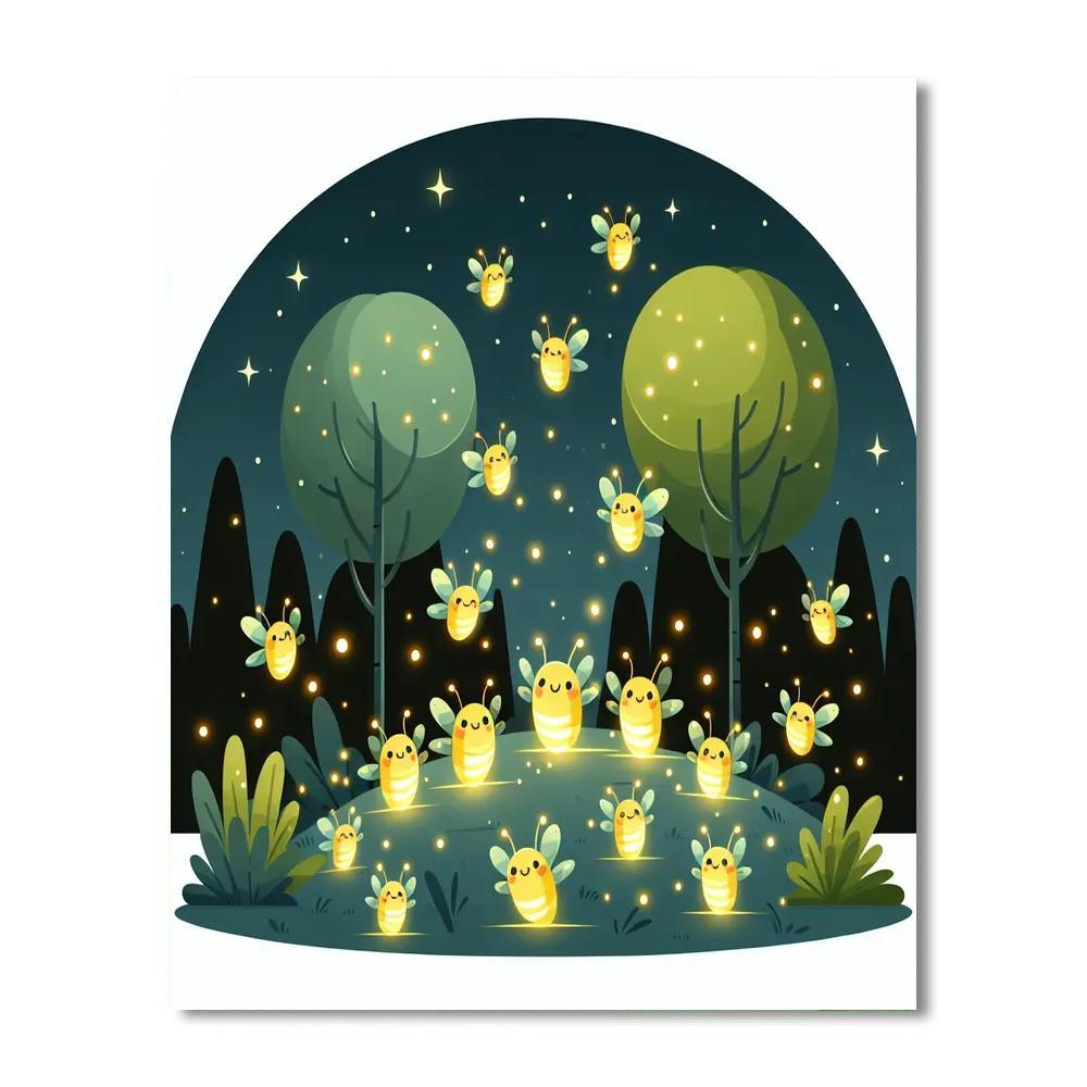 Bright Fireflies Paint By Numbers Kits