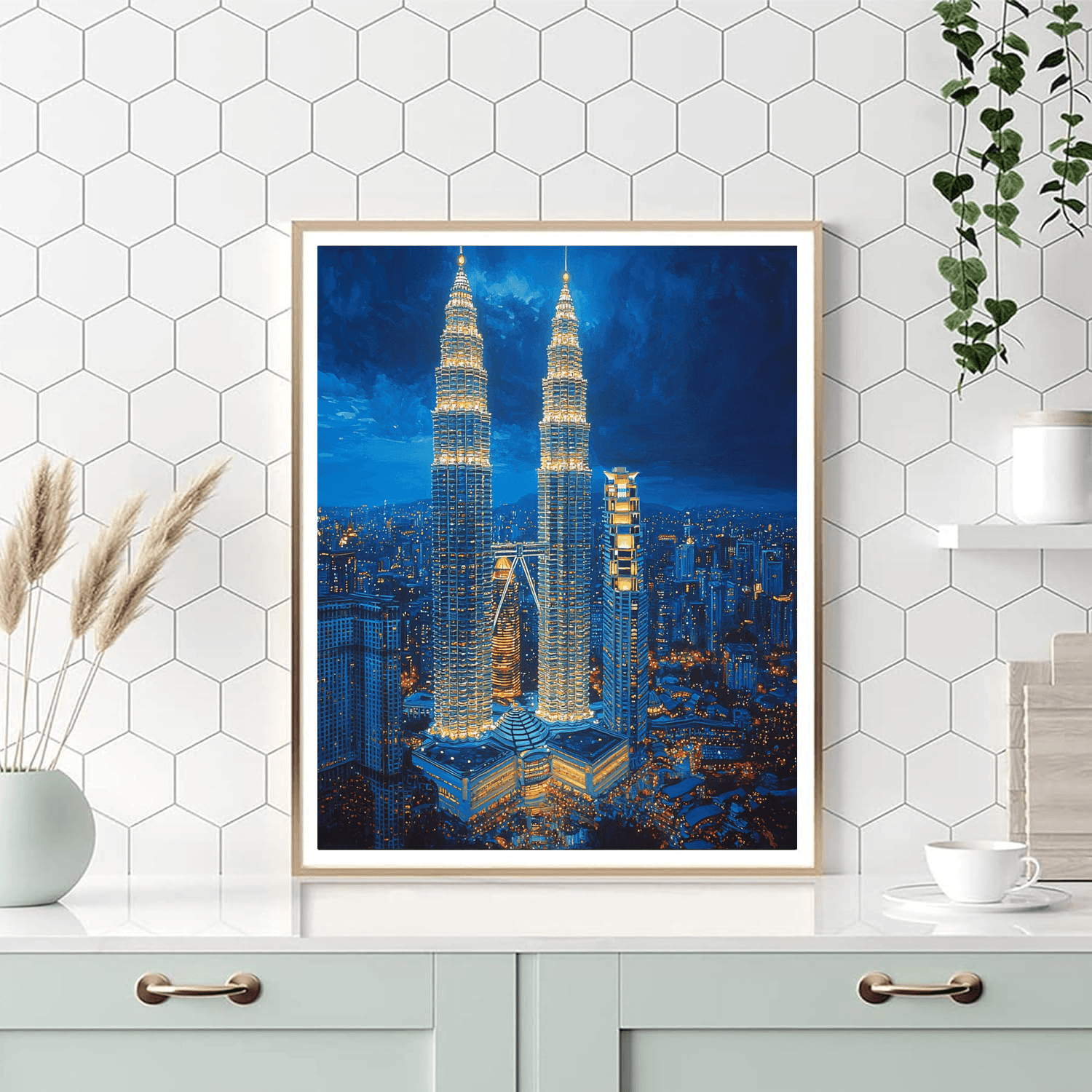 Petronas Twin Towers Number Painting