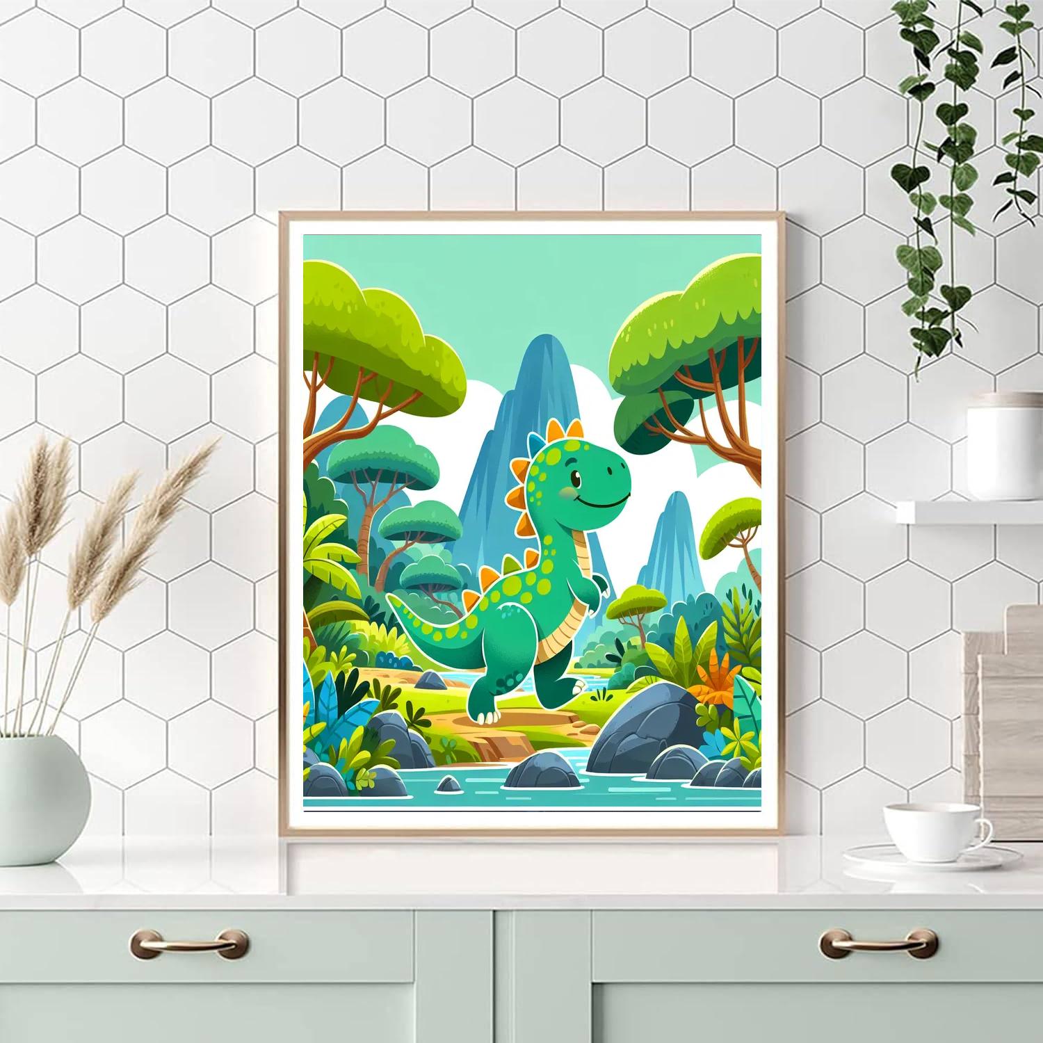 Adventurous Dino DIY Paint By Numbers