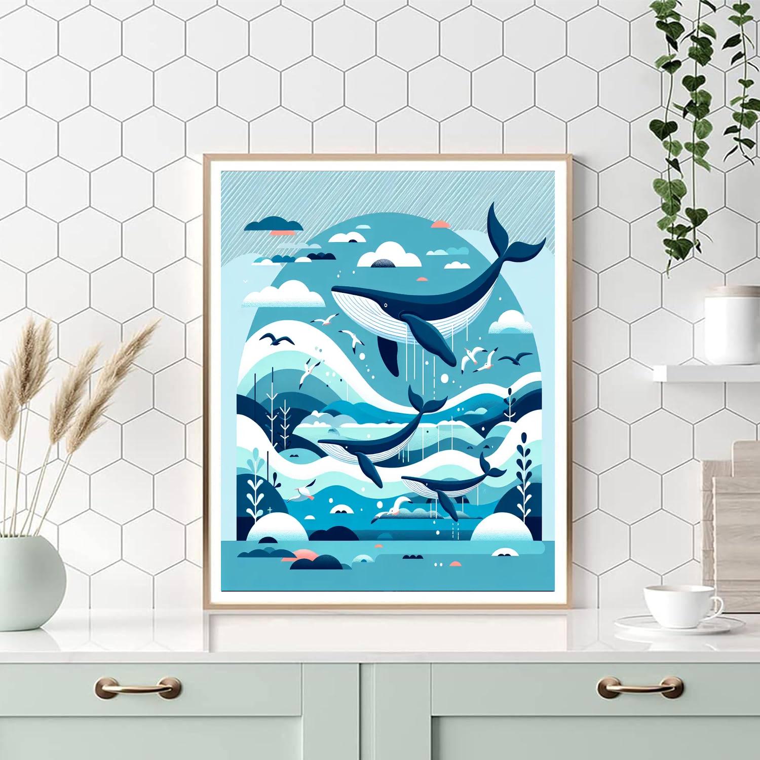 Wondrous Whale Migration Numbered Painting Kits