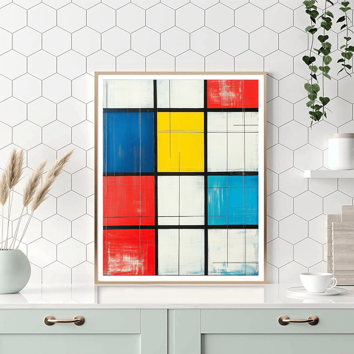 Piet Mondrian Inspired Bold Shapes Of Emotion  Paint By Numbers Art