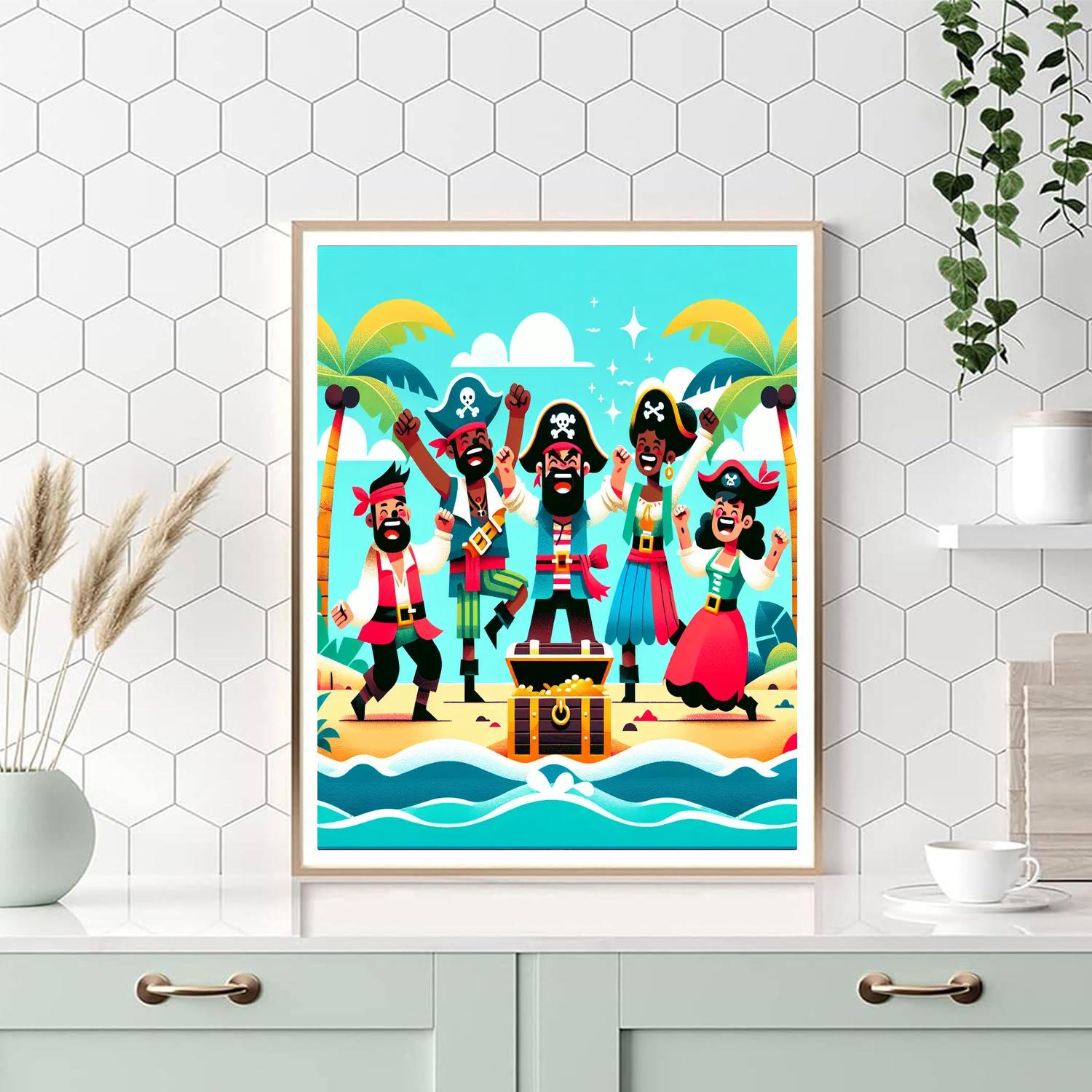 Pirates And Treasure Paint By Numbers