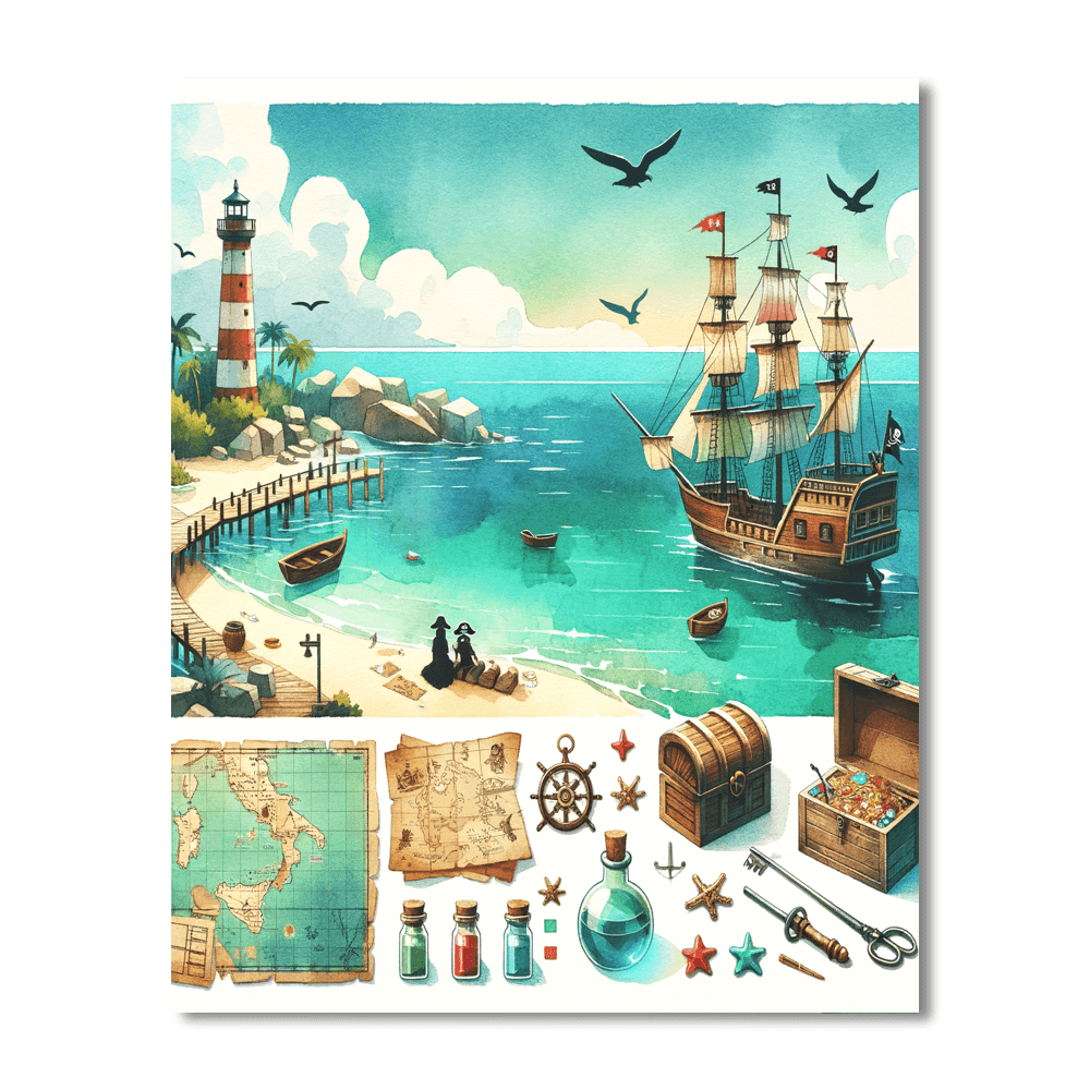 Historic Pirate Cove Paint By Color