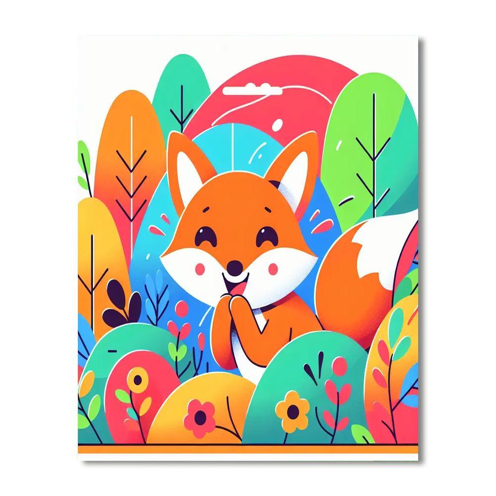 Giggles The Fox Paint By Numbers Kits