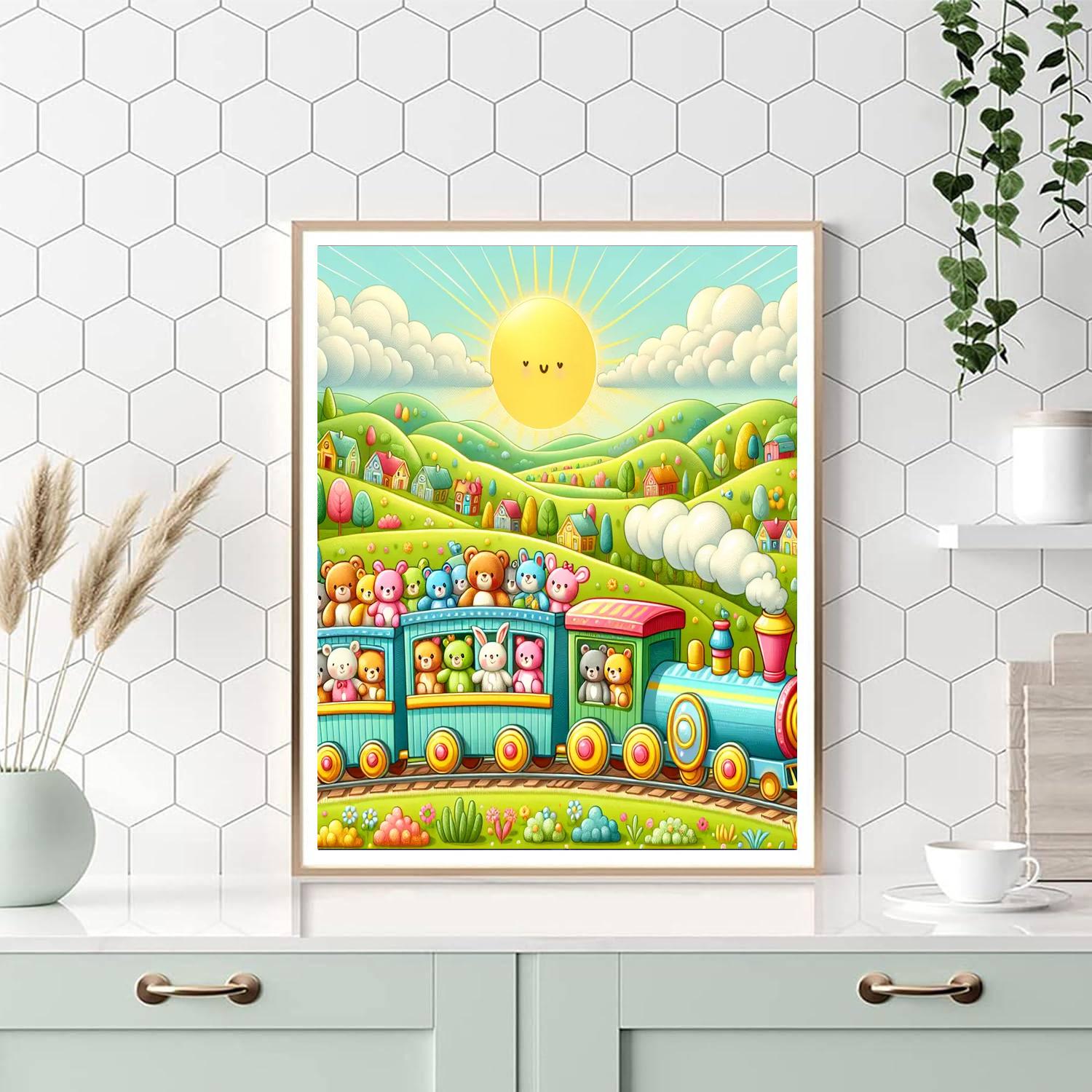 The Happy Toy Train DIY Paint By Numbers