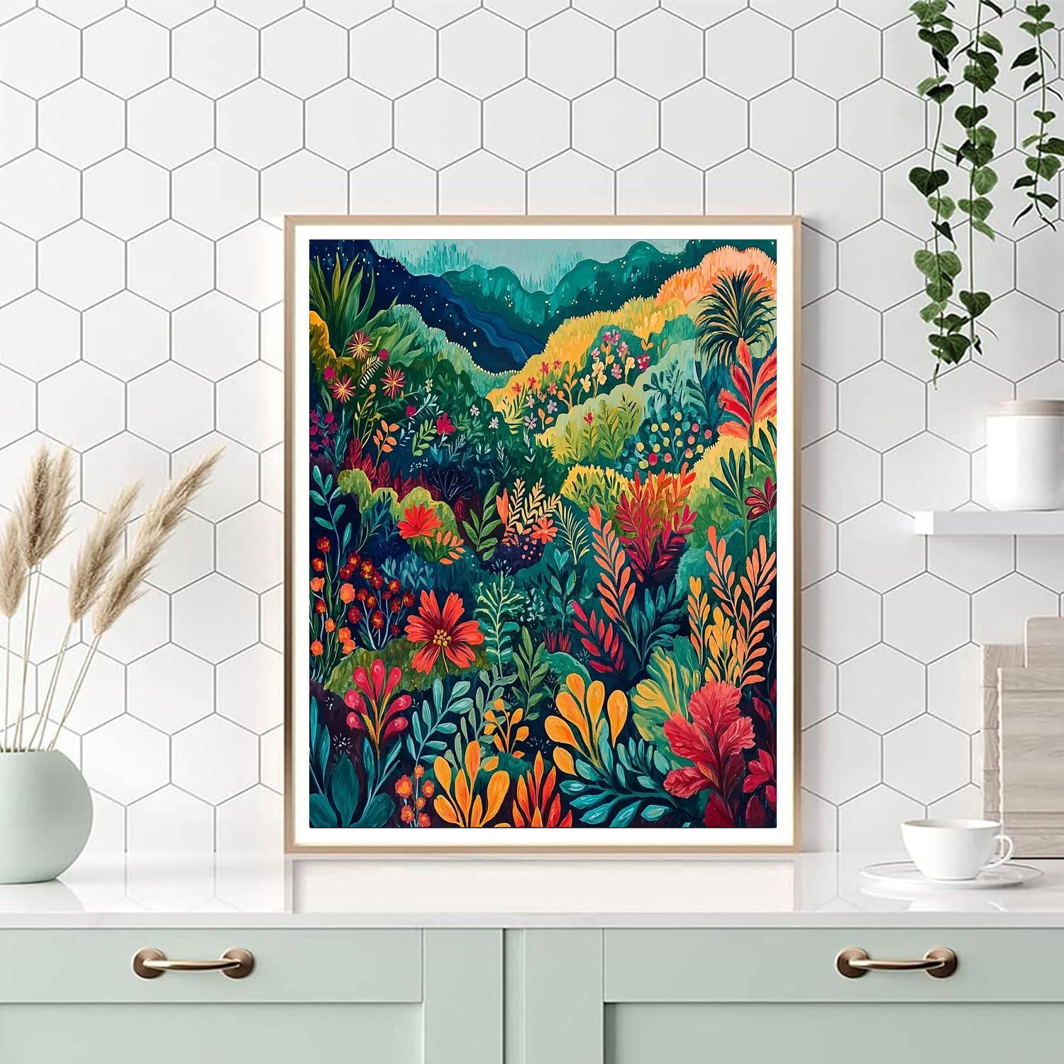 Frida Kahlo Inspired Garden Of Resilience  Numbered Painting Kits