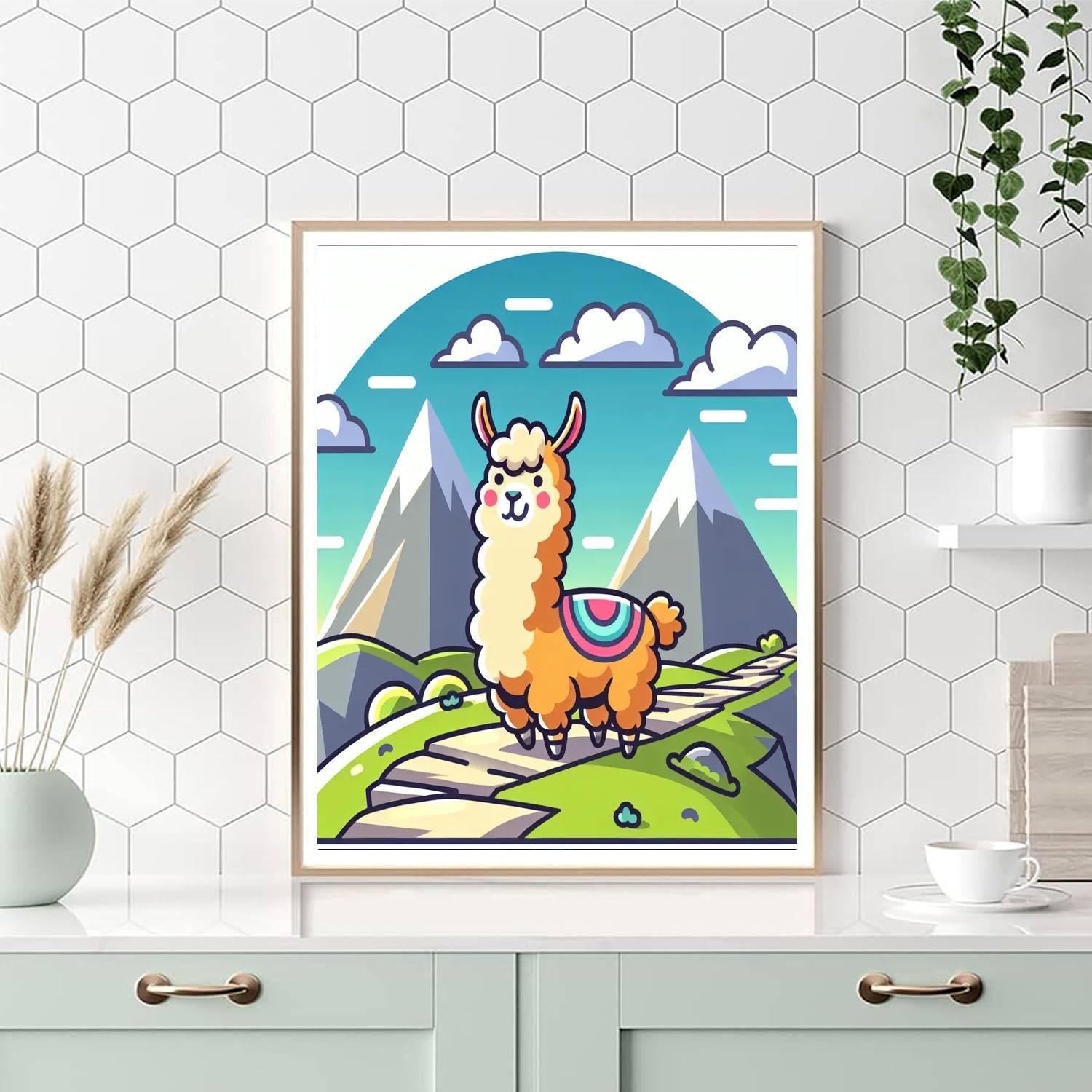 Lively Llama Adventure Painting By Numbers Kit