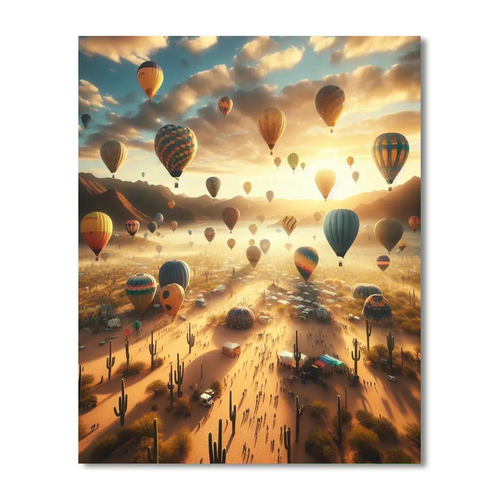 Albuquerque Balloon Fiesta - New Mexico DIY Paint By Numbers