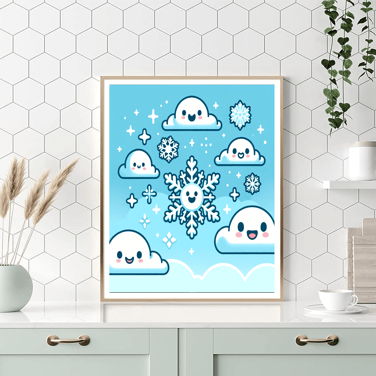 Whimsical Snowflake Friends Paint By Number