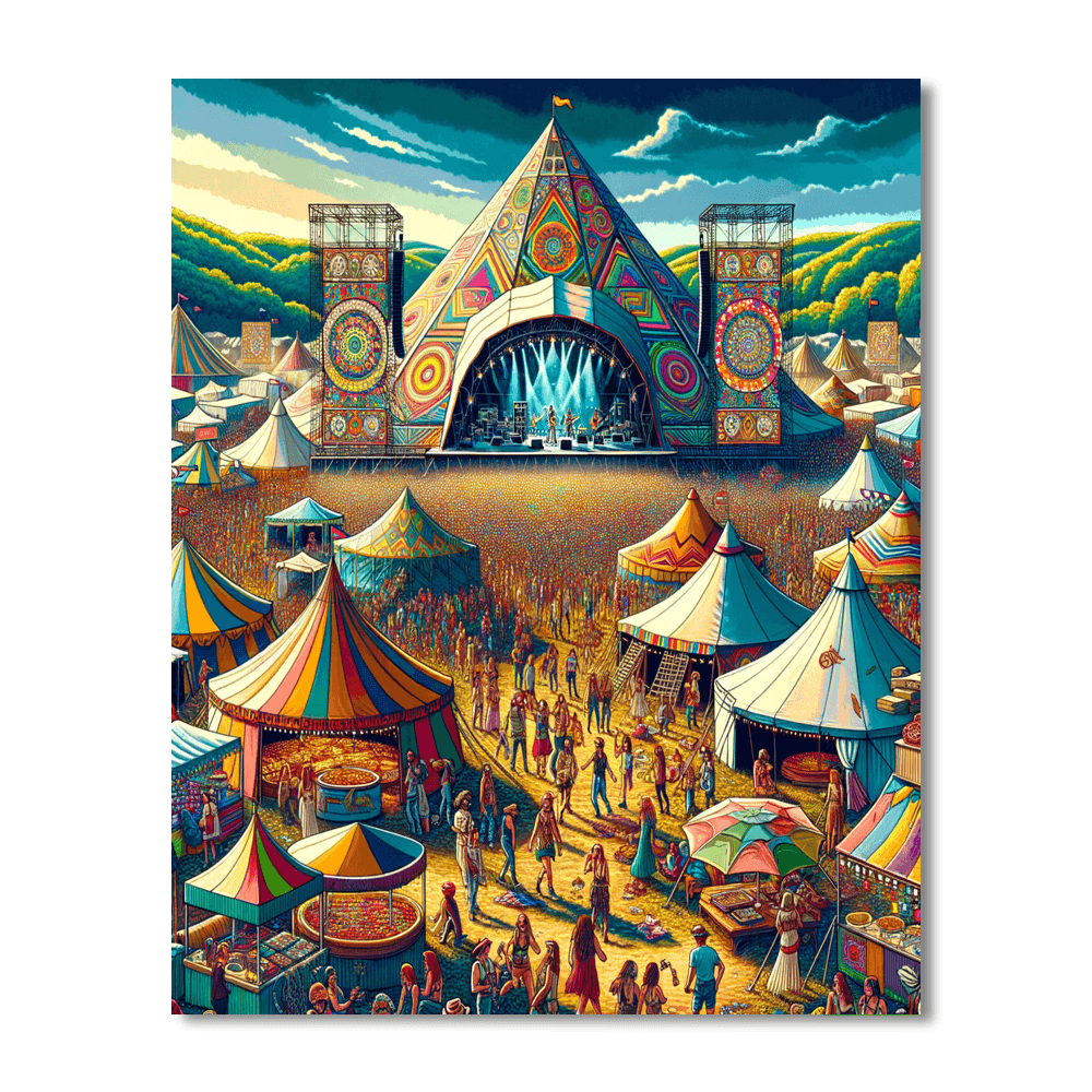 The Glastonbury Festival - United Kingdom Numbered Painting Kits