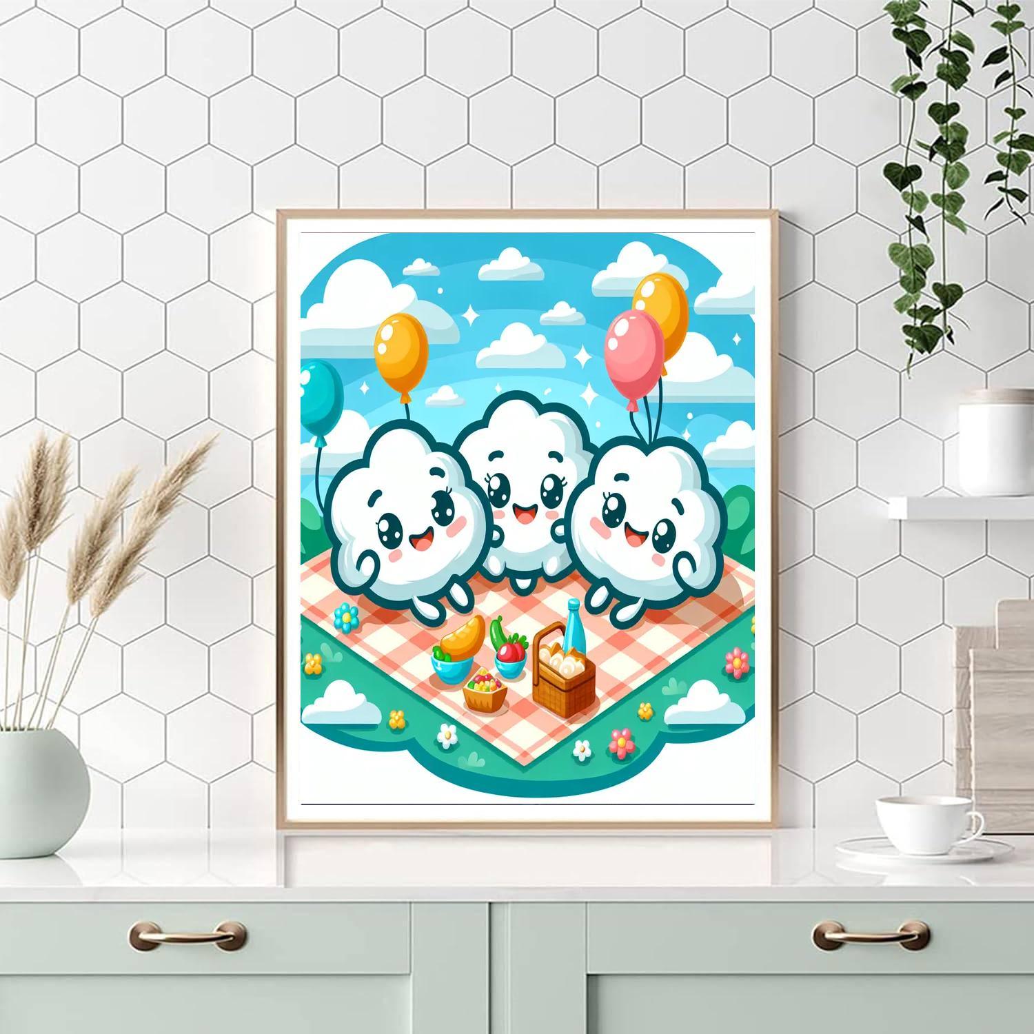 Charming Cloud Picnic Paint By Number