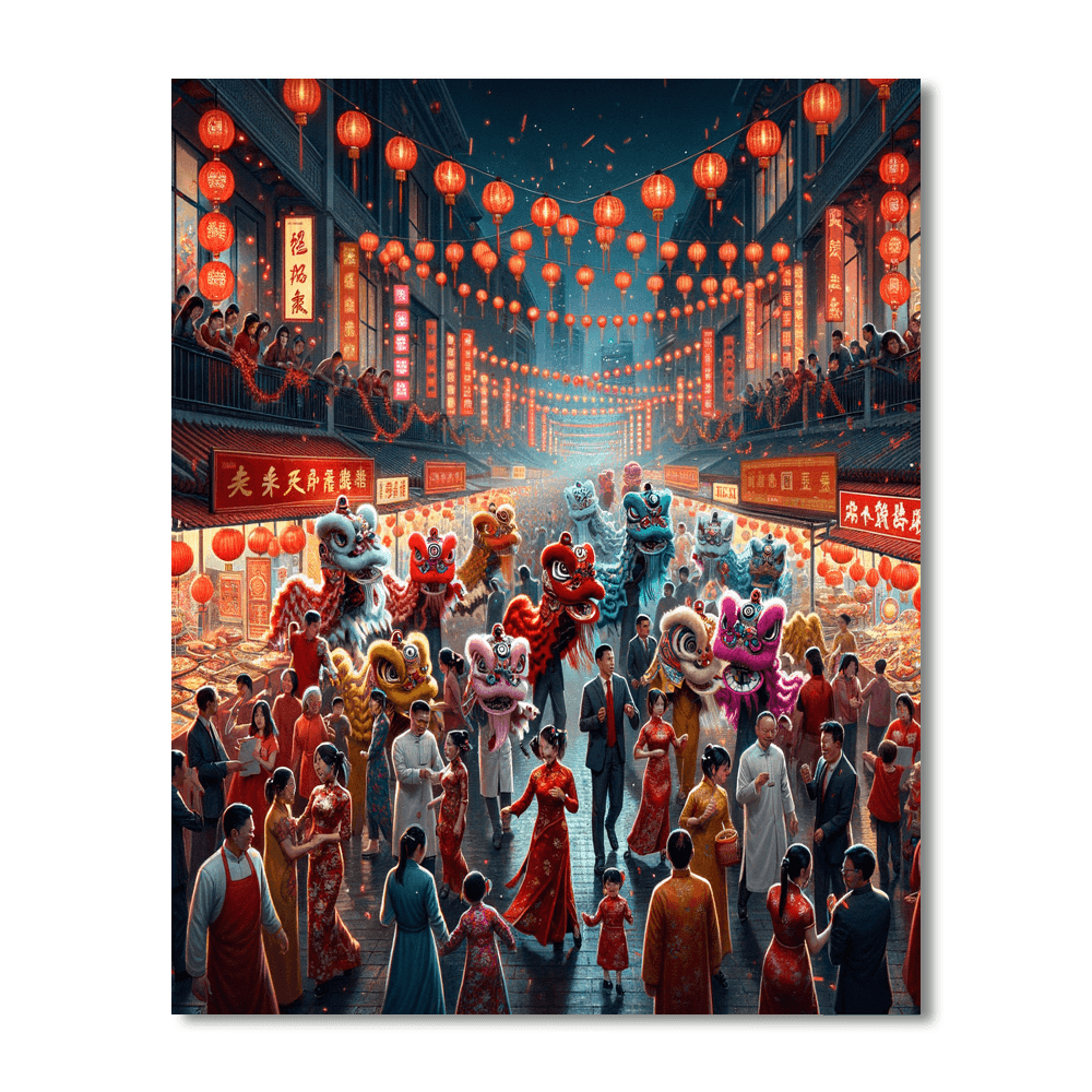 The Lunar New Year Festival Number Painting
