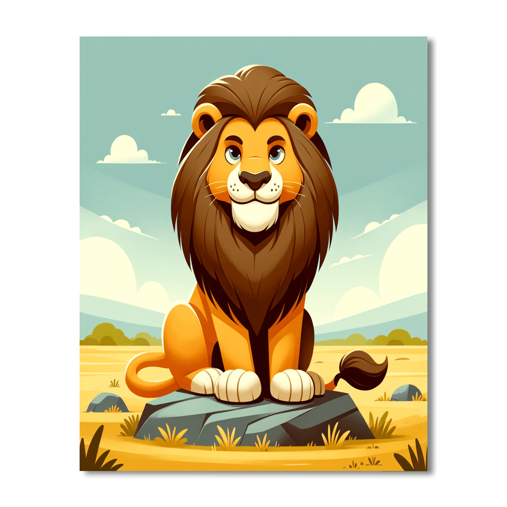 Courageous Lion Painting By Numbers Kit