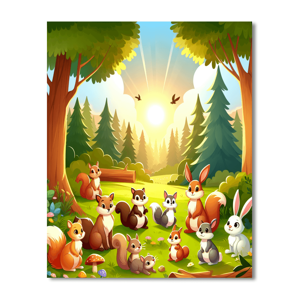 Friendly Forest Fellowship Paint By Color