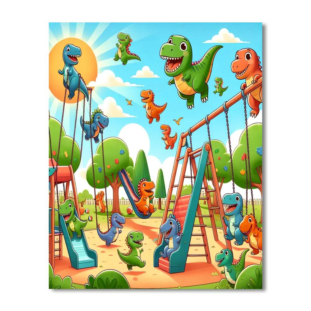 Dinosaur Playground Adventure Numbered Painting Kits