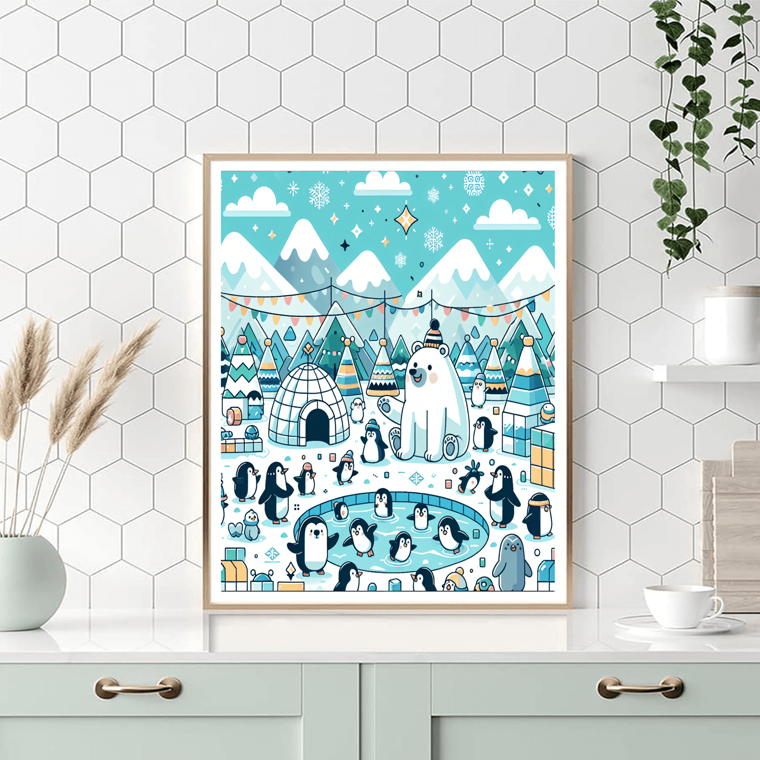 Arctic Ice Festival Number Painting