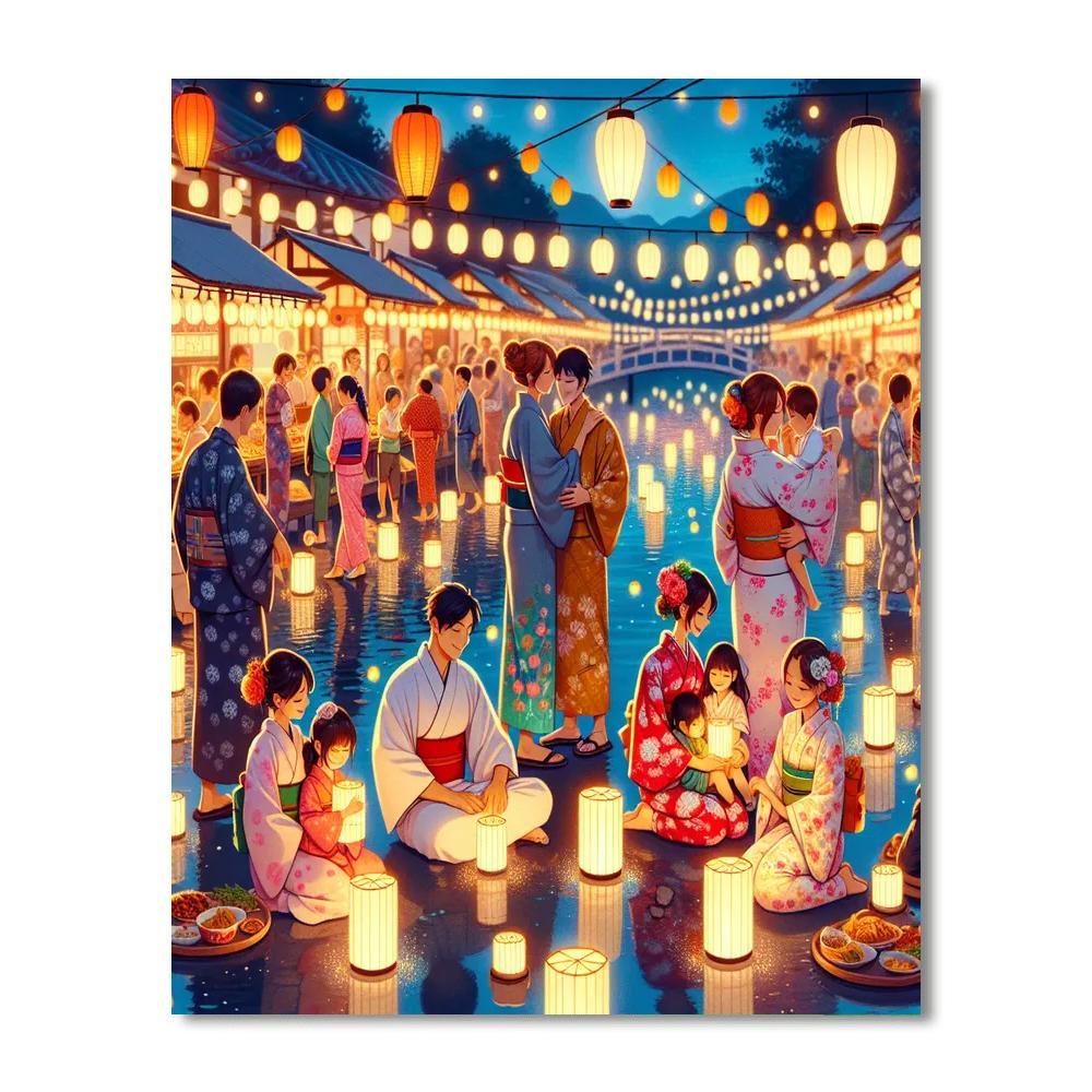 Obon Festival Paint By Numbers Art