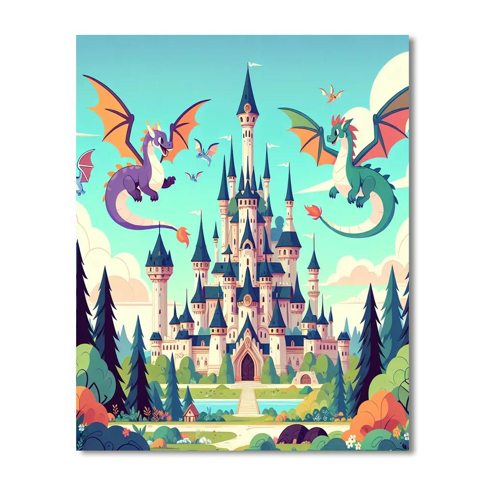 Magical Storybook Castle Paint By Number