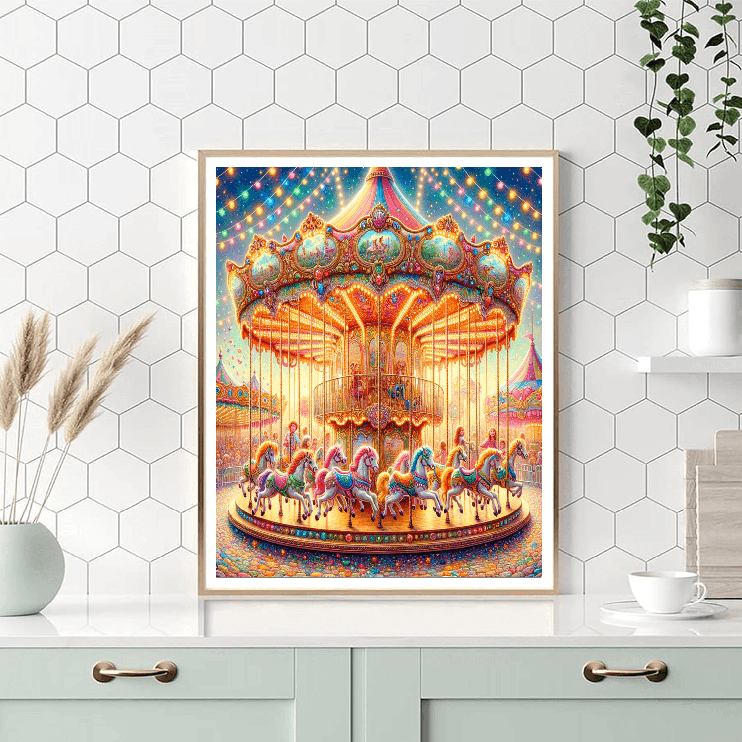 Whimsical Carousel Dreams - DIY Painting By Numbers Kit