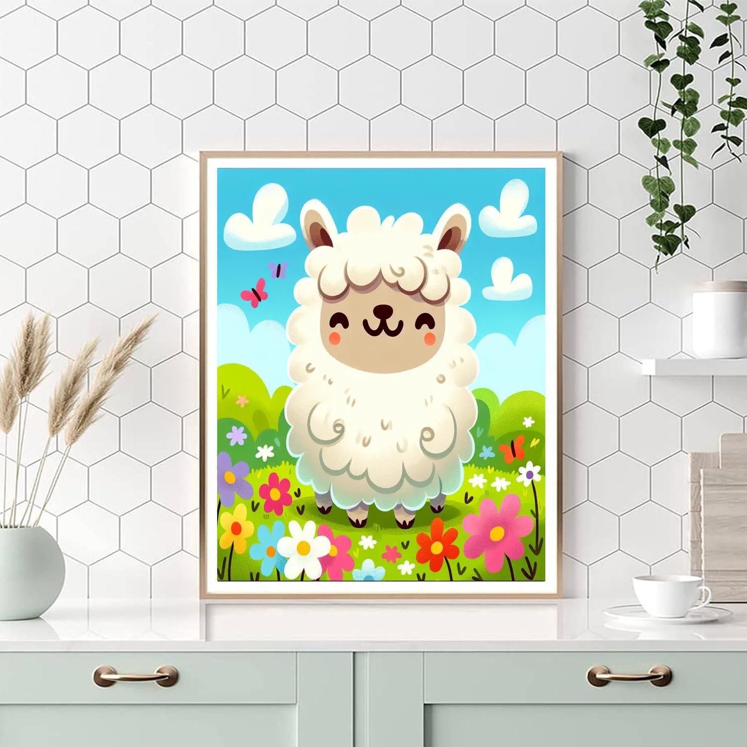 Fluffy Alpaca Painting By Numbers Kit