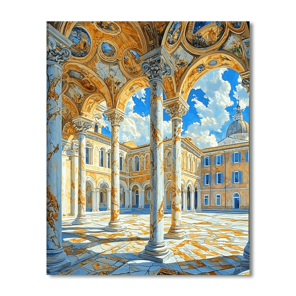 Michelangelo Inspired Michelangelo's Architectural Study  Painting By Numbers Kit