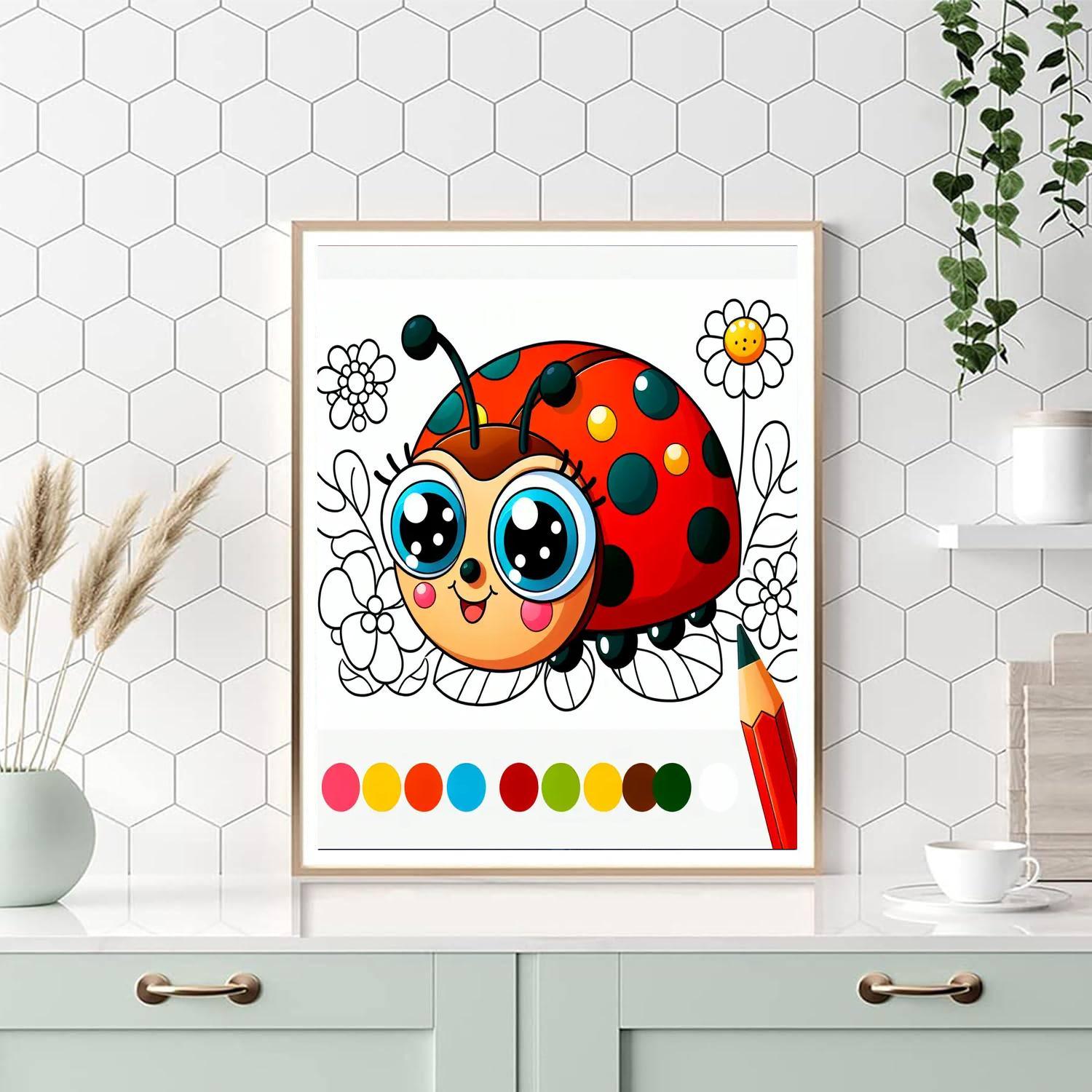 Bright Ladybug Paint By Numbers Kits