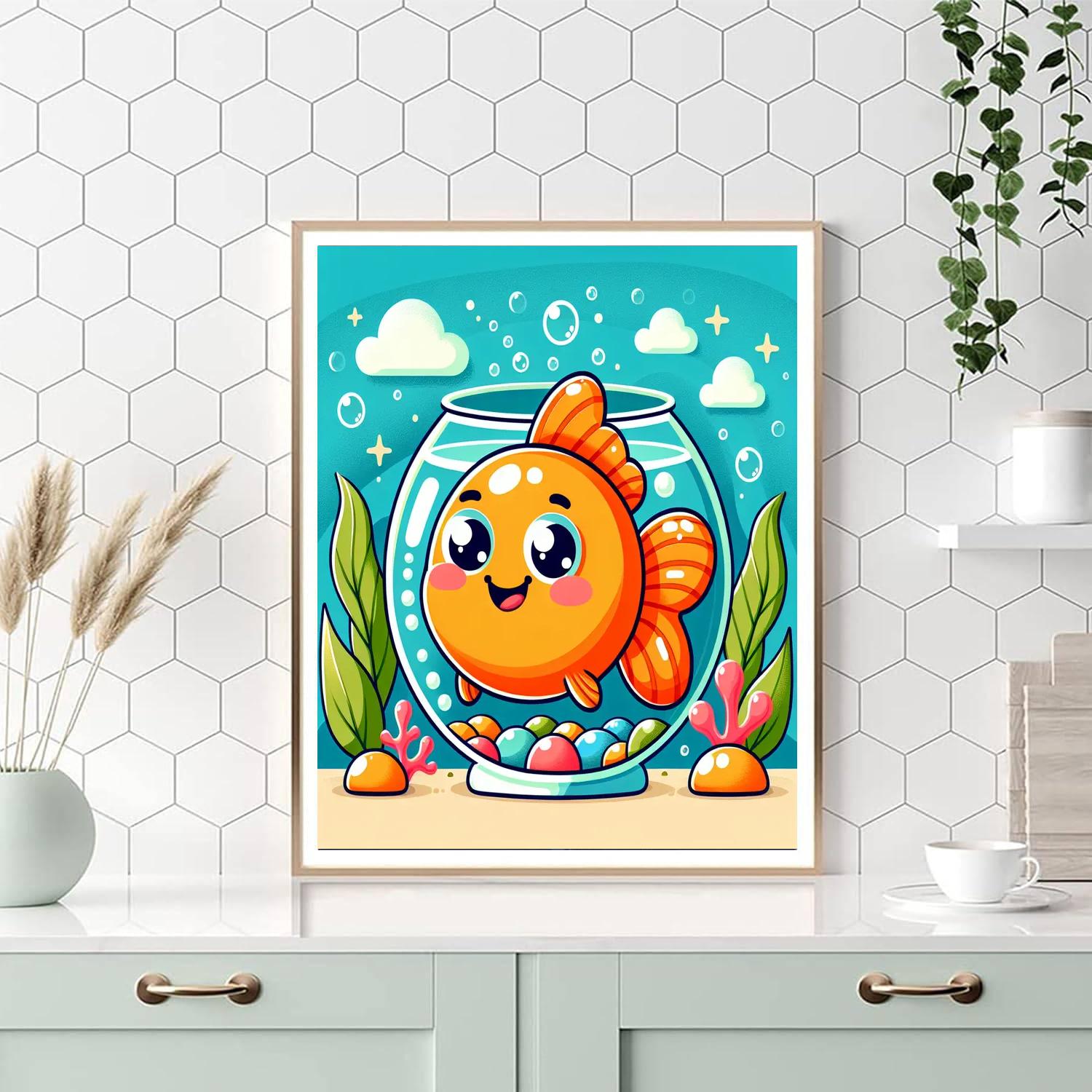 Giggles The Goldfish Painting By Numbers Kit