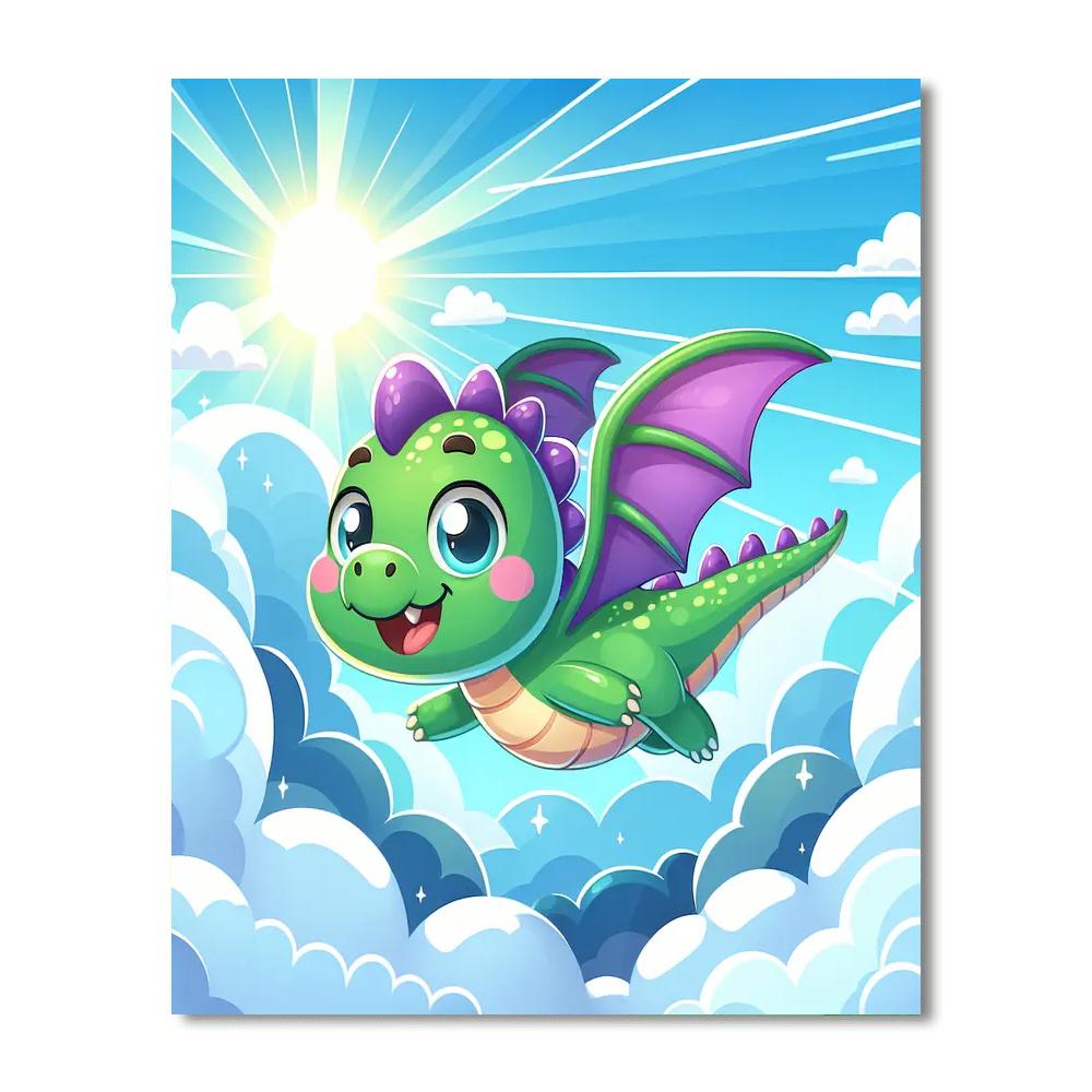 Adventurous Little Dragon Numbered Painting Kits