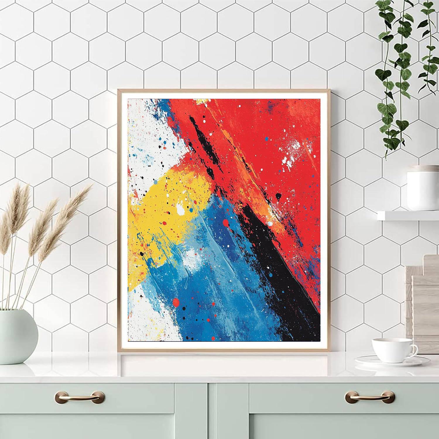 Jackson Pollock Inspired Abstraction In Motion  Paint By Number
