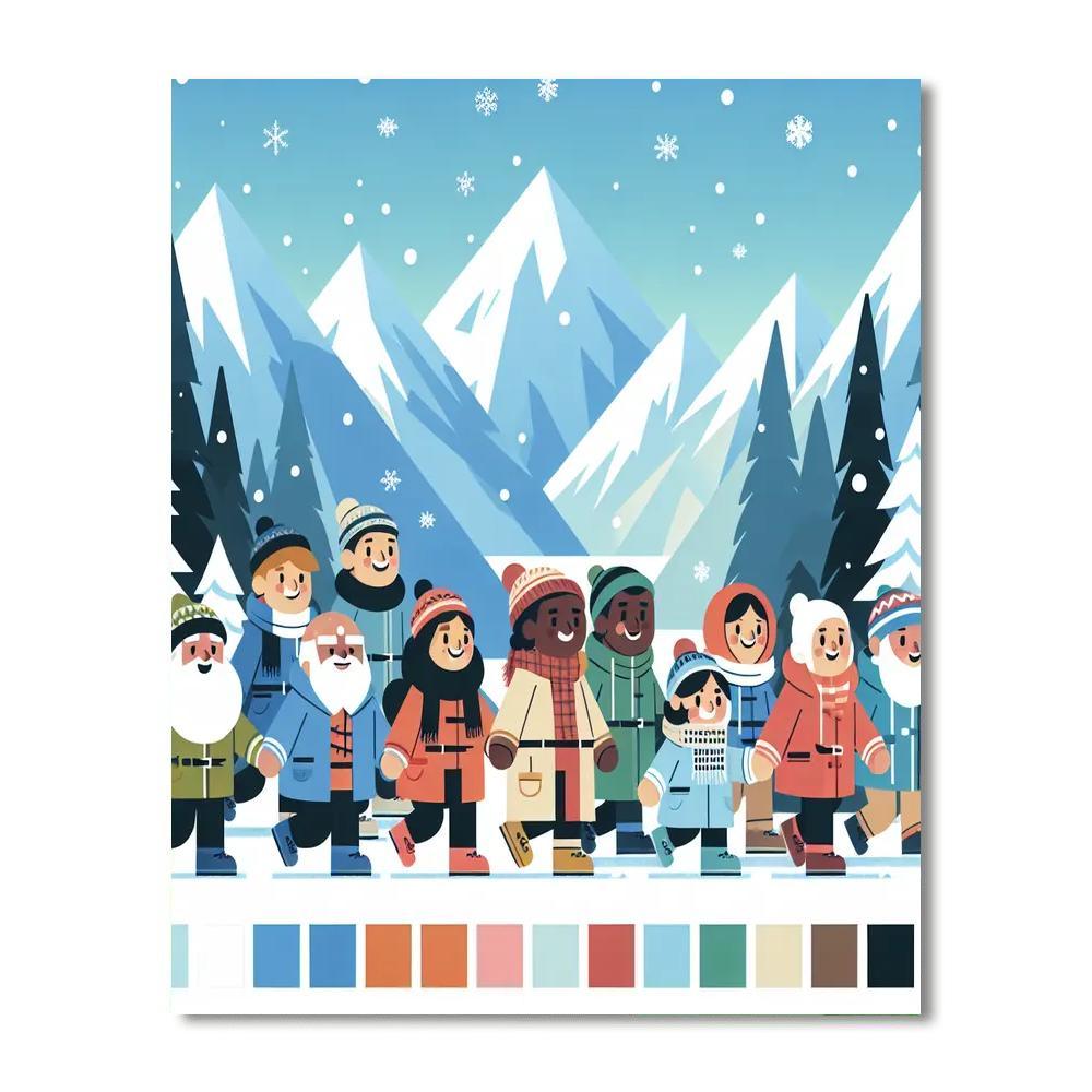 Adventurous Winter Expedition Numbered Painting Kits