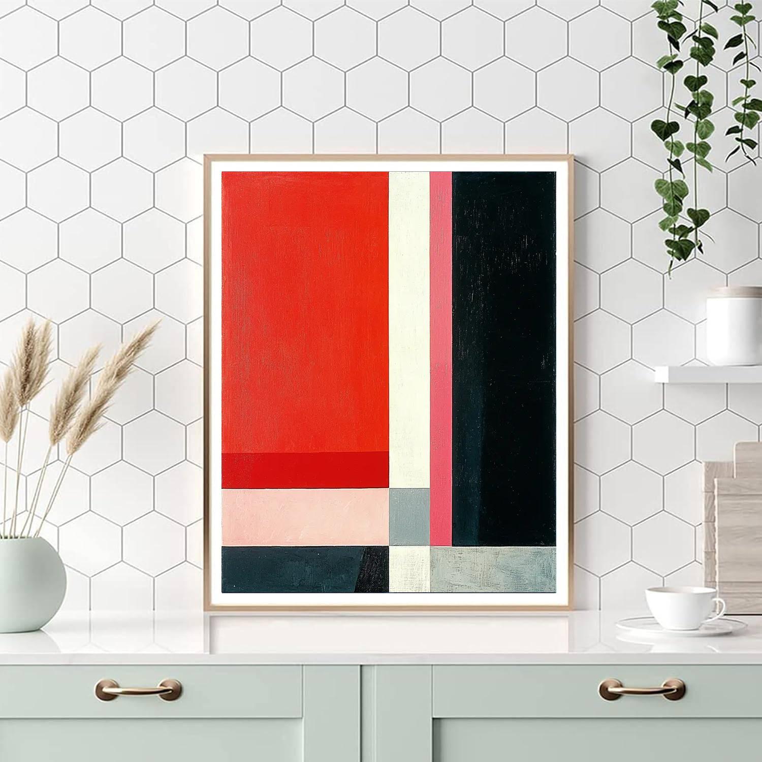 Kazimir Malevich Inspired Color Field Exploration  Painting Number Kit