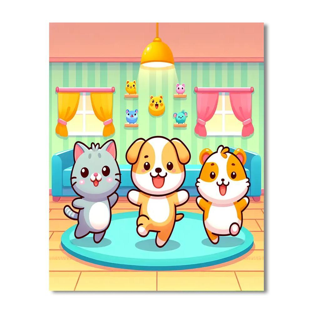 Cute Cuddle Critters Paint By Color