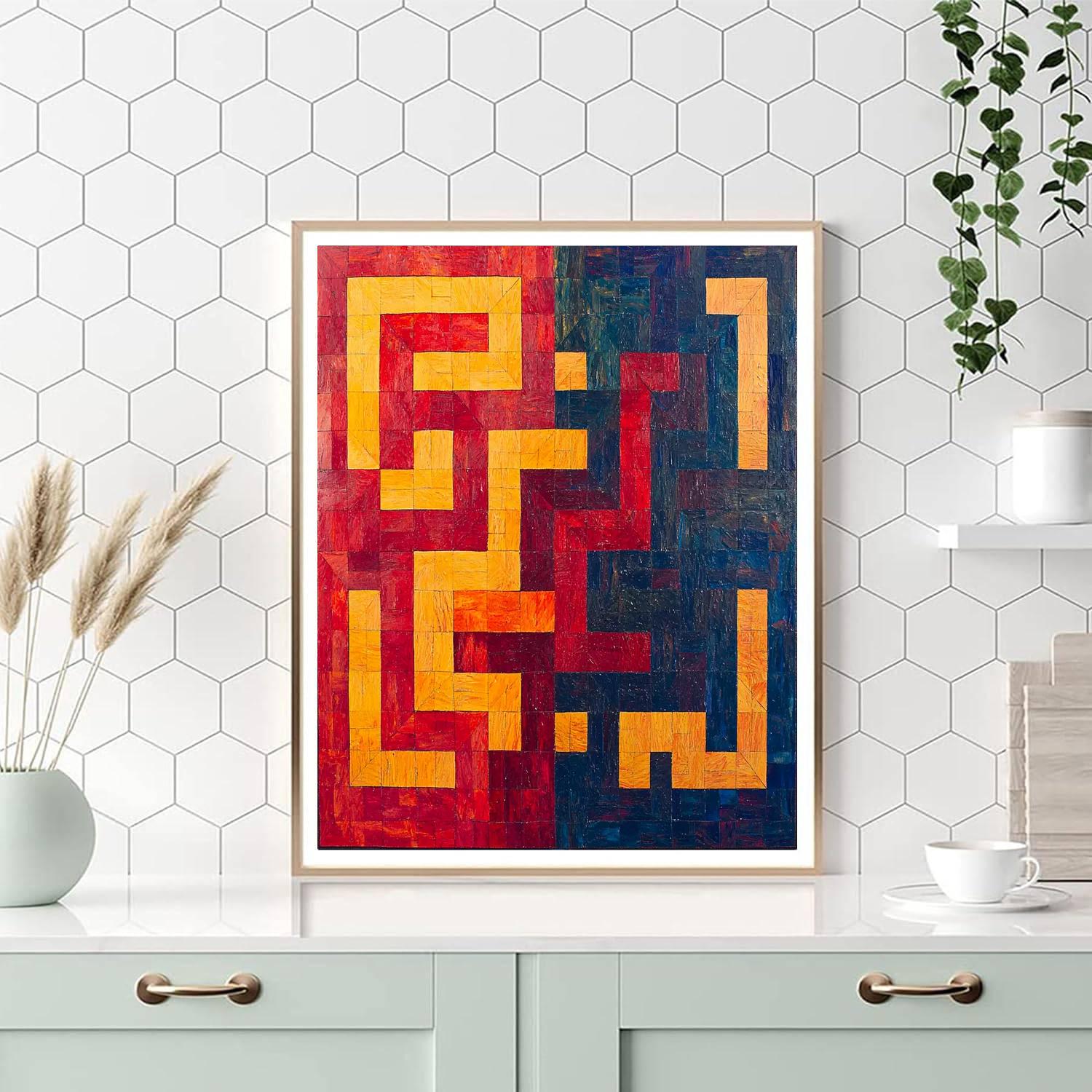Paul Klee Inspired Labyrinth Of Thoughts  Paint By Number