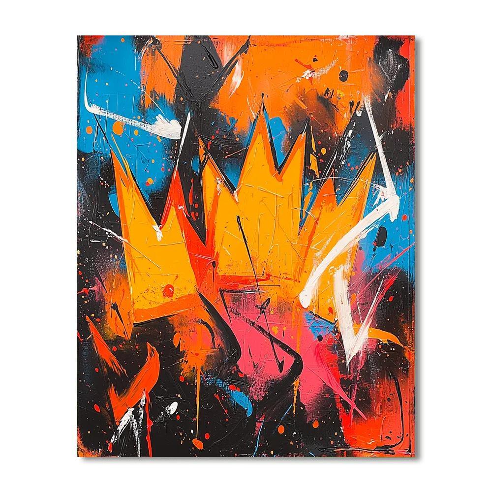 Jean-Michel Basquiat Inspired Crown Of Dreams  Paint By Numbers Art