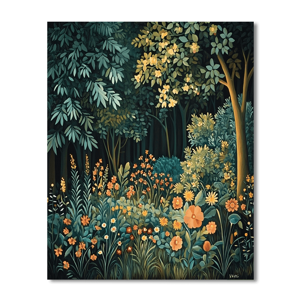 Henri Rousseau Inspired Forest Mystique  Paint By Numbers Art