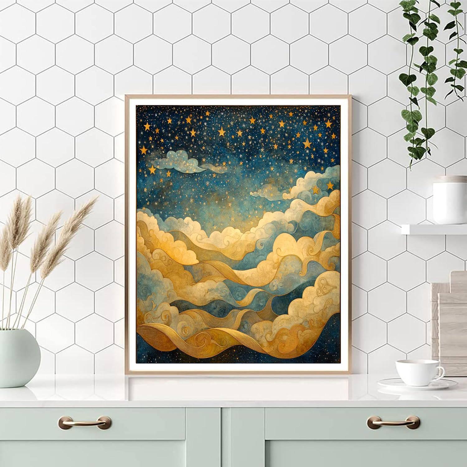 Alphonse Mucha Inspired Enchantment Of Celestial Dreams  DIY Paint By Numbers