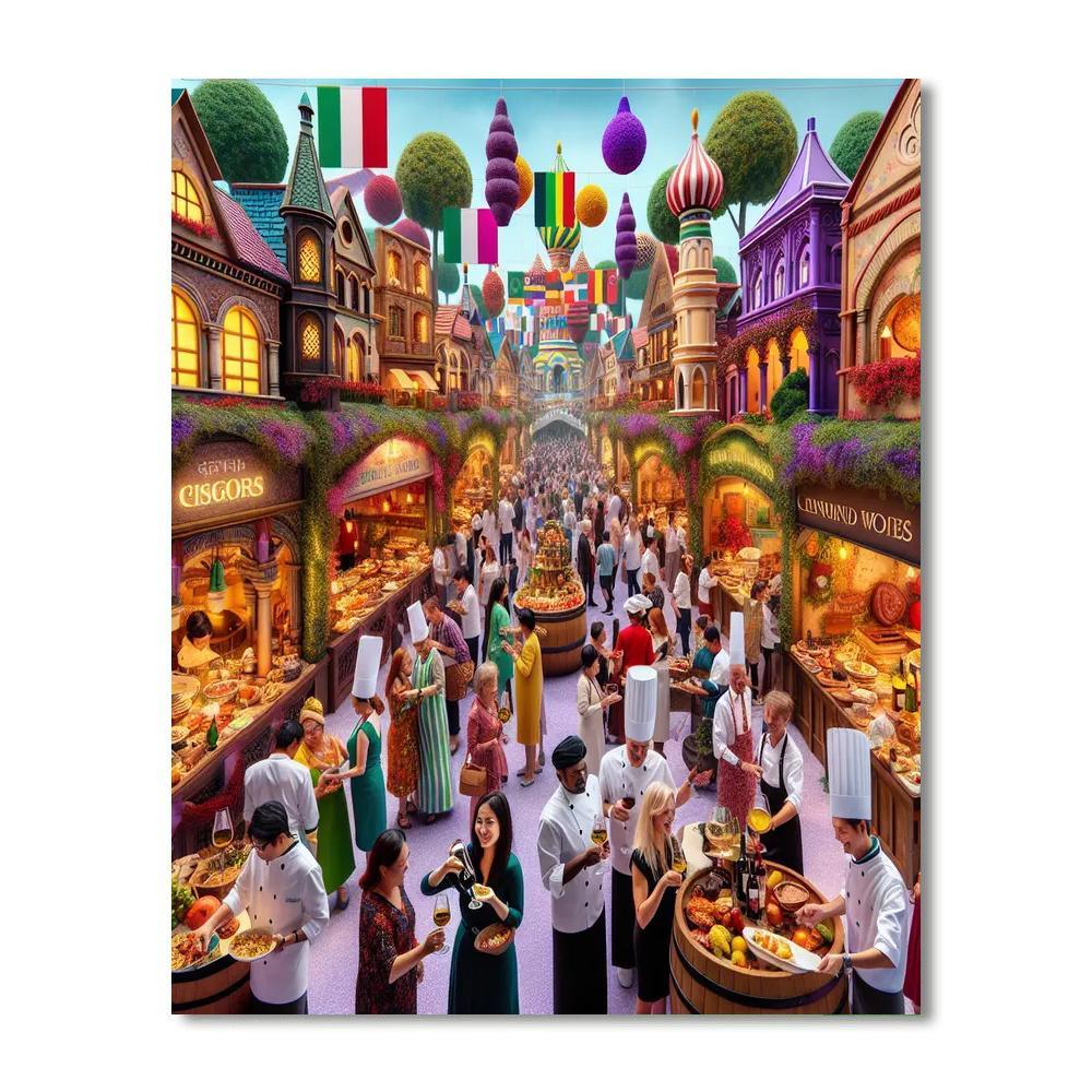 Epcot International Food And Wine Festival - Usa Paint By Numbers Art