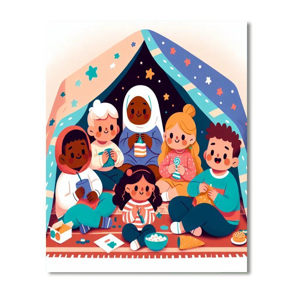 Sweet Dreams Sleepover Paint By Numbers Art
