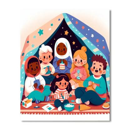 Sweet Dreams Sleepover Paint By Numbers Art
