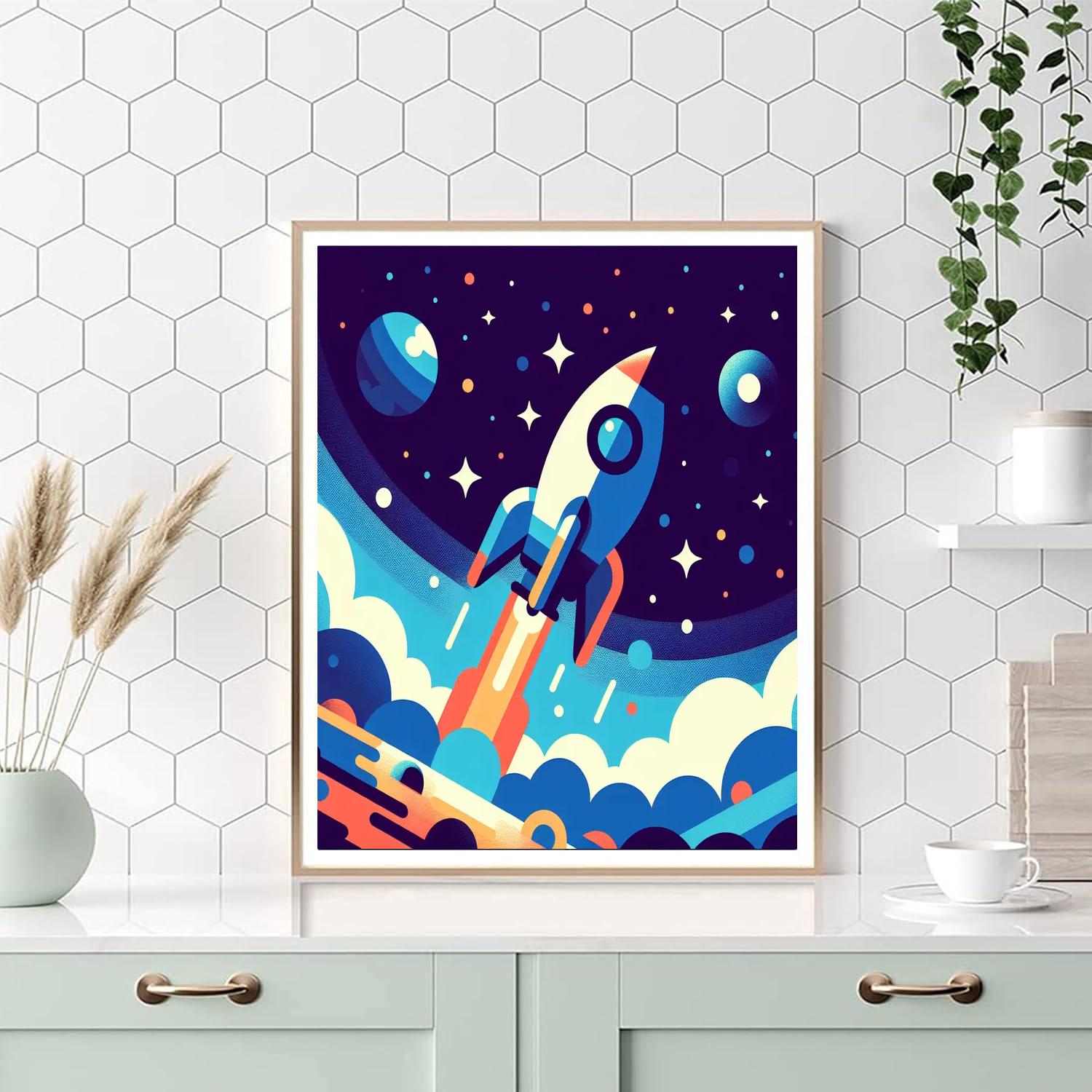 Roaring Rockets Numbered Painting Kits